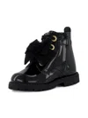 Andanines Patent-finish Leather Boots In Black