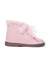 Andanines Girls Patent Leather Boots In Pink