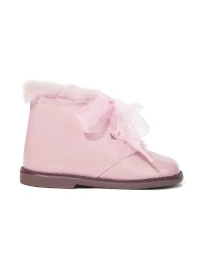 ANDANINES PATENT-LEATHER ANKLE BOOTS