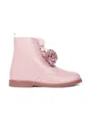 Andanines Ruffled Lace-up Boots In Pink