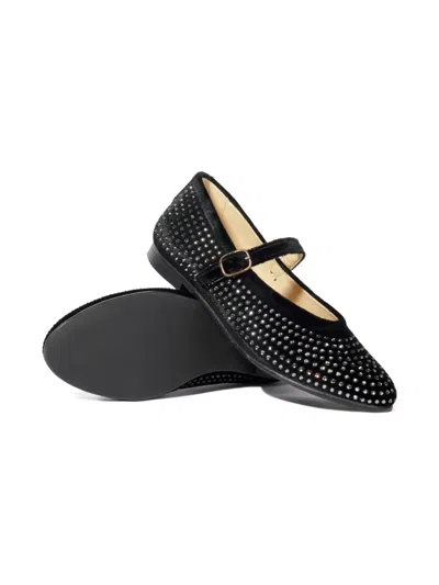 ANDANINES STUDDED STRAPPED BALLERINAS