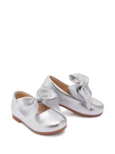 Andblue Babies' Bow-detail Ballerinas In Silver