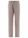 Andblue Button-fly Patch-pocket Trousers In Brown
