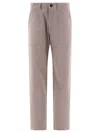 Andblue Button-fly Patch-pocket Trousers In Purple