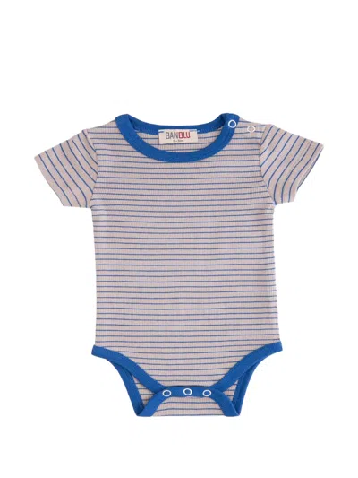 Andblue Babies' Striped Ribbed Bodysuit In Multi