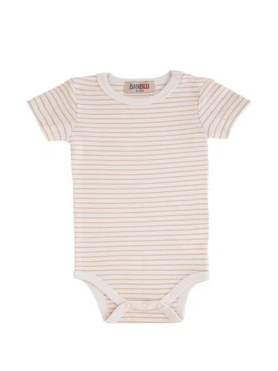 Andblue Babies' Striped Ribbed Bodysuit In Multi