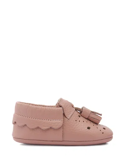 Andblue Babies' Tassel-detail Perforated Booties In Neutral