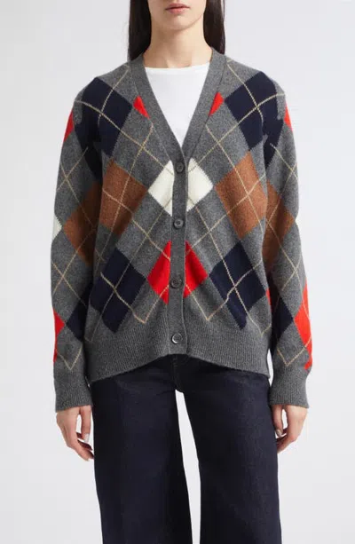 And-daughter &daughter Ava Argyle Cardigan In Gray