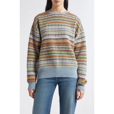 And-daughter &daughter Lorne Oversized Fair Isle Crewneck Wool Sweater In Multi