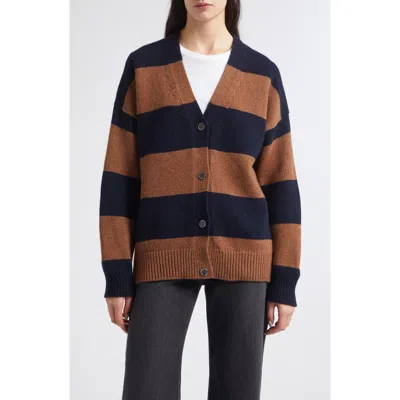 And-daughter &daughter Sora Stripe V-neck Cardigan In Multi