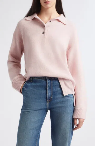 And-daughter &daughter Torin Wool Polo Shirt In Pink