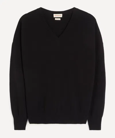 And-daughter &daughter Women's Innes Slouch V-neck Jumper In Black