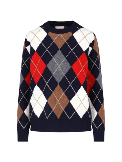 And-daughter Ava Argyle-knit Wool Sweater In Multi