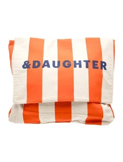 Pre-owned And-daughter Canvas Clutch In Orange