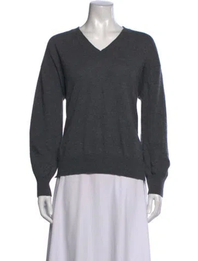 Pre-owned And-daughter Cashmere V-neck Sweater In Grey