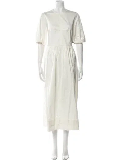 Pre-owned And-daughter Crew Neck Long Dress In Neutral