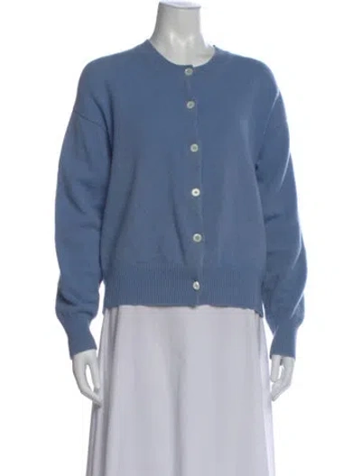 Pre-owned And-daughter Lambswool Crew Neck Sweater In Blue