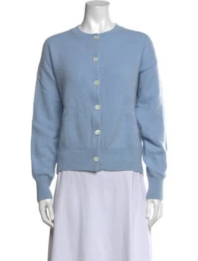 Pre-owned And-daughter Lambswool Crew Neck Sweater In Blue