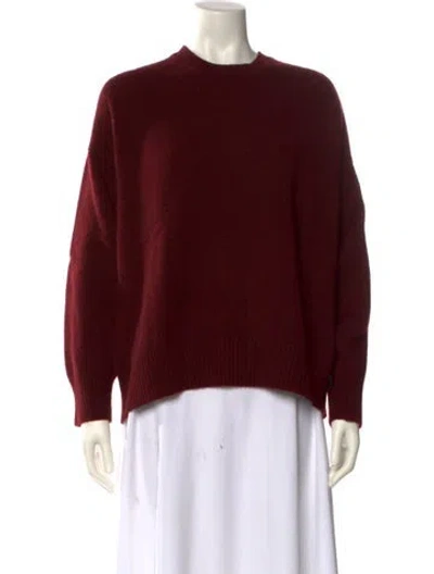Pre-owned And-daughter Lambswool Crew Neck Sweater In Burgundy