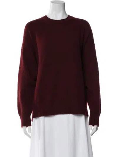 Pre-owned And-daughter Lambswool Crew Neck Sweater In Burgundy