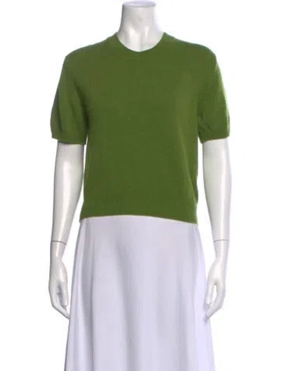 Pre-owned And-daughter Lambswool Crew Neck Sweater In Green