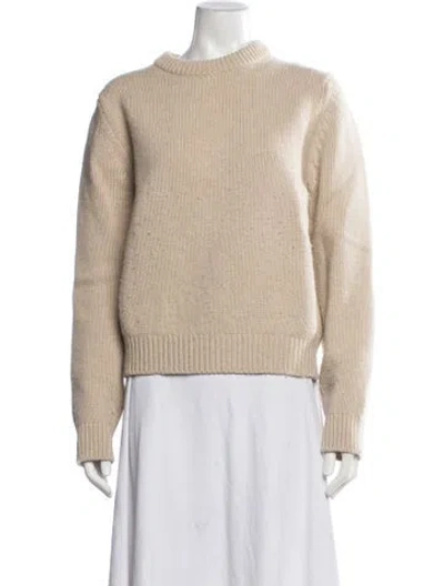 Pre-owned And-daughter Lambswool Crew Neck Sweater In Neutrals