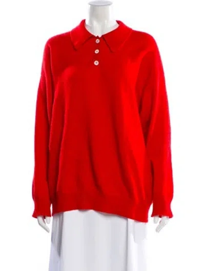Pre-owned And-daughter Lambswool Crew Neck Sweater In Orange