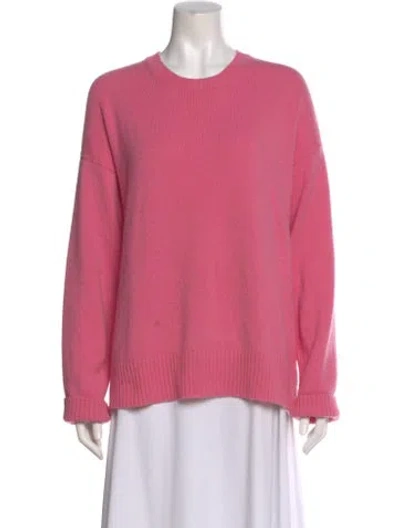 Pre-owned And-daughter Lambswool Crew Neck Sweater In Pink