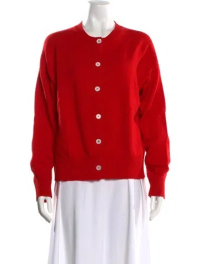 Pre-owned And-daughter Lambswool Crew Neck Sweater In Red