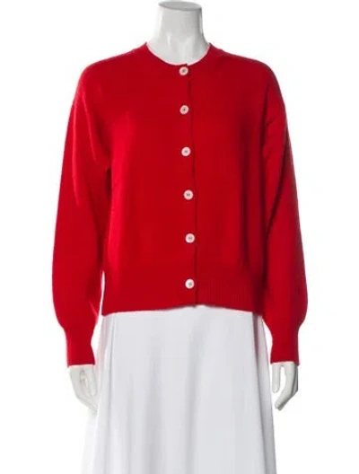 Pre-owned And-daughter Lambswool Crew Neck Sweater In Red