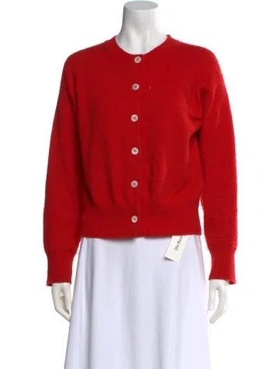 Pre-owned And-daughter Lambswool Crew Neck Sweater In Red