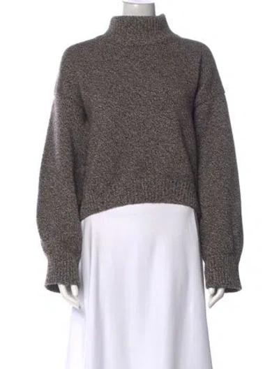 Pre-owned And-daughter Lambswool Mock Neck Sweater In Gray