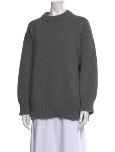 Pre-owned And-daughter Lambswool Mock Neck Sweater In Gray