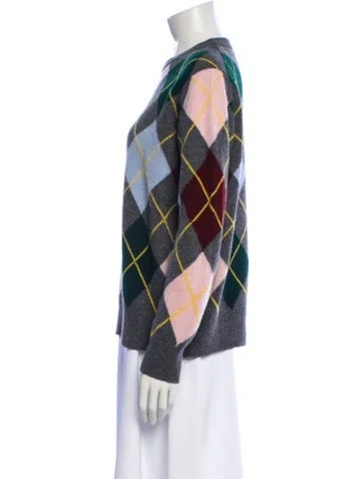 Pre-owned And-daughter Lambswool Plaid Print Sweater In Multi