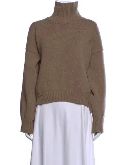 Pre-owned And-daughter Lambswool Turtleneck Sweater In Neutrals