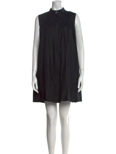 Pre-owned And-daughter Linen Mini Dress In Black