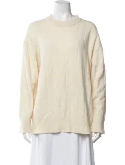 Pre-owned And-daughter Merino Wool Crew Neck Sweater In Neutrals