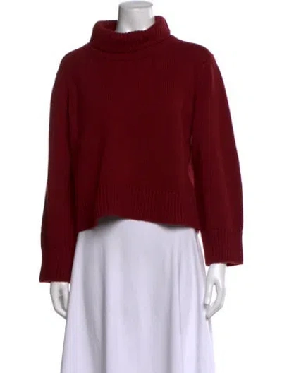 Pre-owned And-daughter Merino Wool Turtleneck Sweater In Red