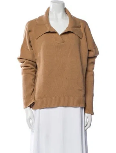 Pre-owned And-daughter Merino Wool V-neck Sweater In Blue