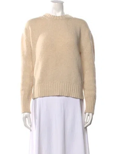 Pre-owned And-daughter Virgin Wool Crew Neck Sweater In Neutral