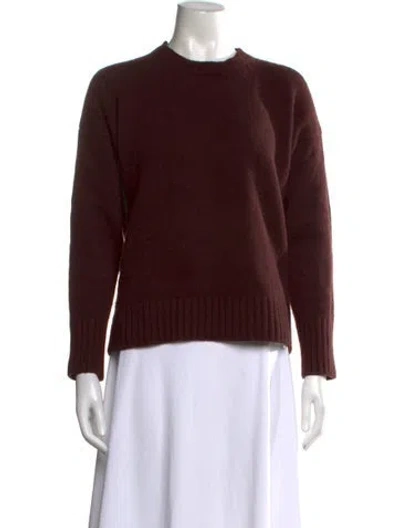 Pre-owned And-daughter Wool Crew Neck Sweater In Brown