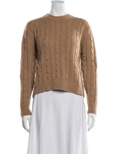 Pre-owned And-daughter Wool Crew Neck Sweater In Brown
