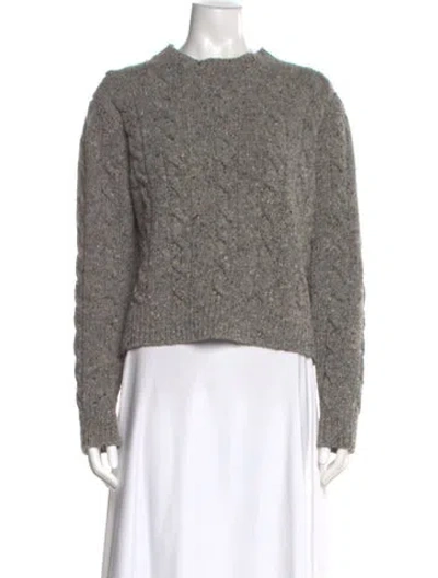 Pre-owned And-daughter Wool Crew Neck Sweater In Gray