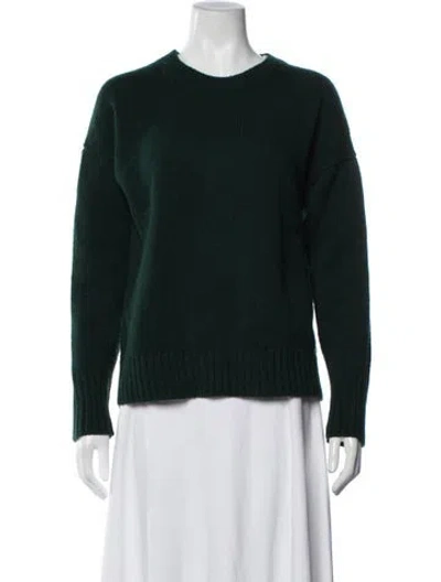 Pre-owned And-daughter Wool Crew Neck Sweater In Green