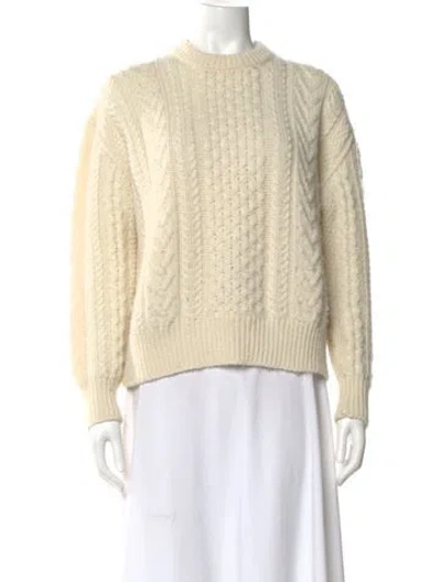 Pre-owned And-daughter Wool Crew Neck Sweater In Neutral