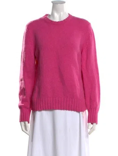 Pre-owned And-daughter Wool Crew Neck Sweater In Pink