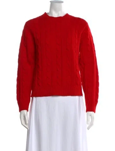 Pre-owned And-daughter Wool Crew Neck Sweater In Red