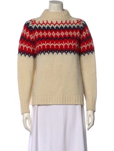 Pre-owned And-daughter Wool Graphic Print Sweater In Neutral