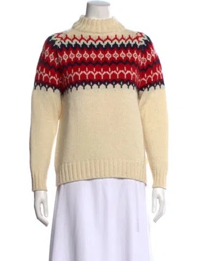 Pre-owned And-daughter Wool Graphic Print Sweater In Neutral