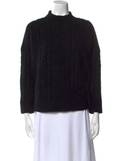 Pre-owned And-daughter Wool Mock Neck Sweater In Black